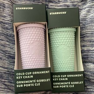Starbucks ornament key chains new !!